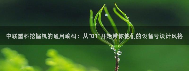 天宏娱乐有明星吗：中联重科挖掘机的通用编码：从\