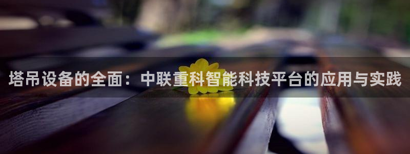 天宏娱乐宝叔：塔吊设备的全面：中联重科智能科技平台的应用与实