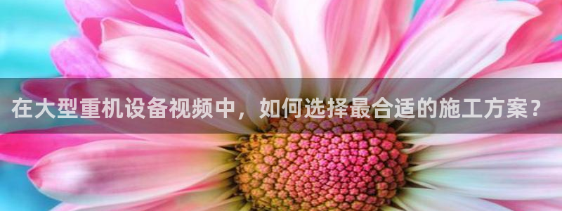 天宏娱乐大叔团队介绍图片：在大型重机设备视频中，如何选择最合
