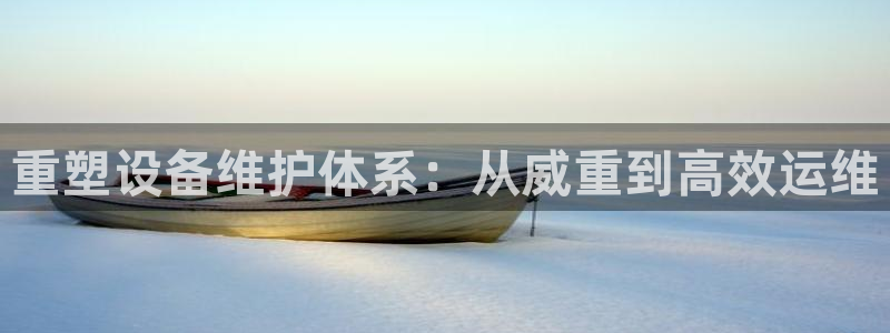 天宏娱乐丨金手指17：重塑设备维护体系：从威重到高效运维