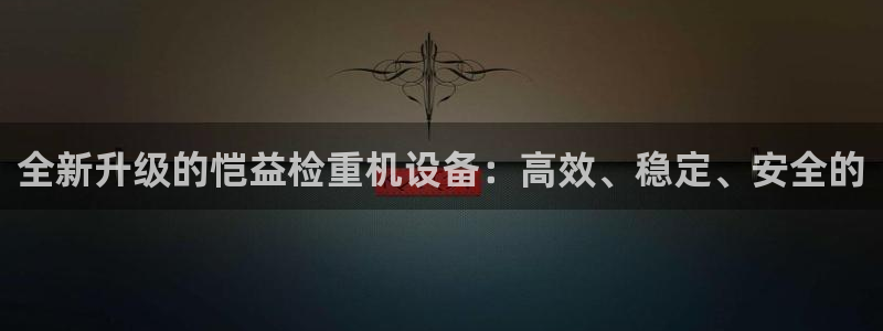 天宏娱乐m 判官：全新升级的恺益检重机设备：高效、稳定、安全